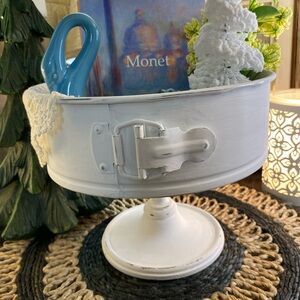 White Decorative Pedestal Bowl